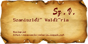 Szaniszló Valéria névjegykártya